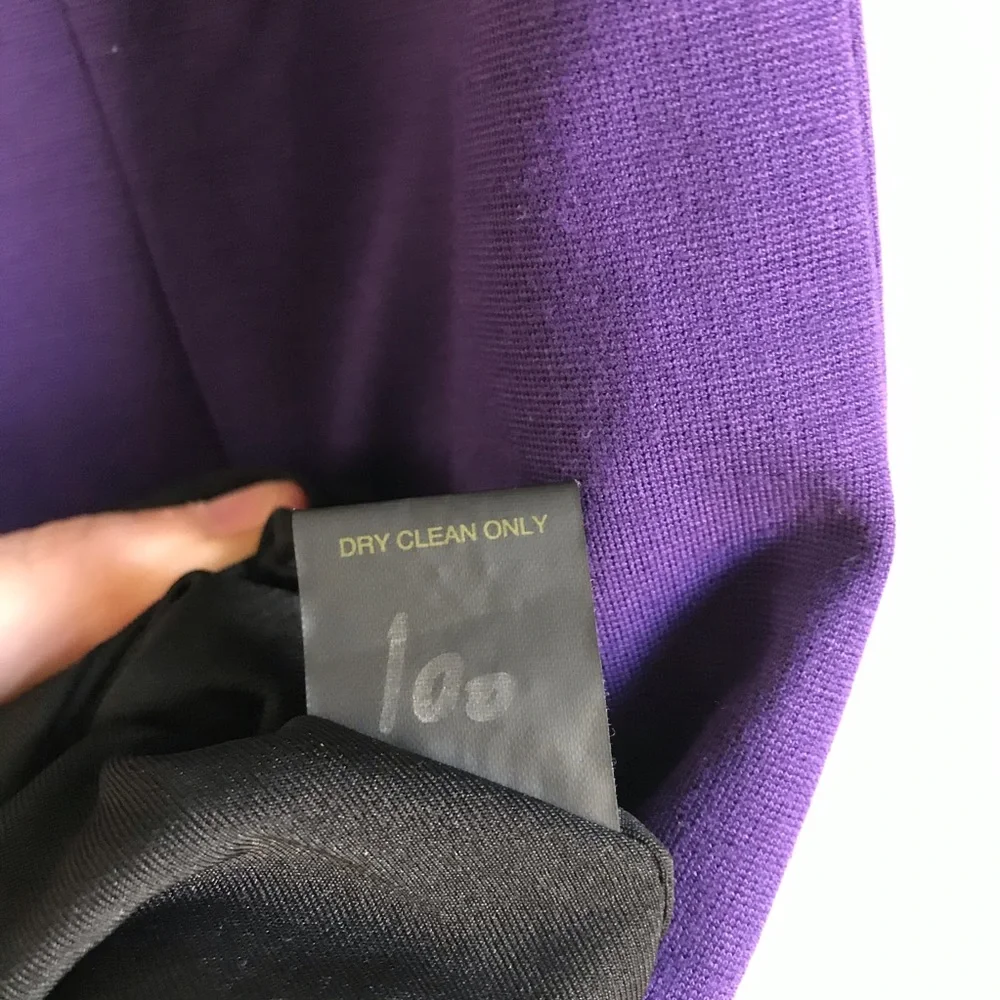 Cynthia Steffe Dress / purple & black leather / 6 - Picture 9 of 9